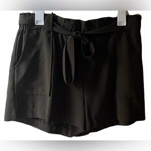 Super Cute Dark Green Cisono Dress Shorts with Large Pockets